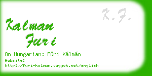 kalman furi business card